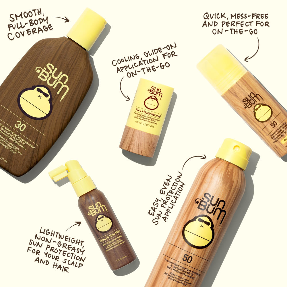 Sun Bum sunscreen texture on skin showing non‑greasy moisturizing benefit