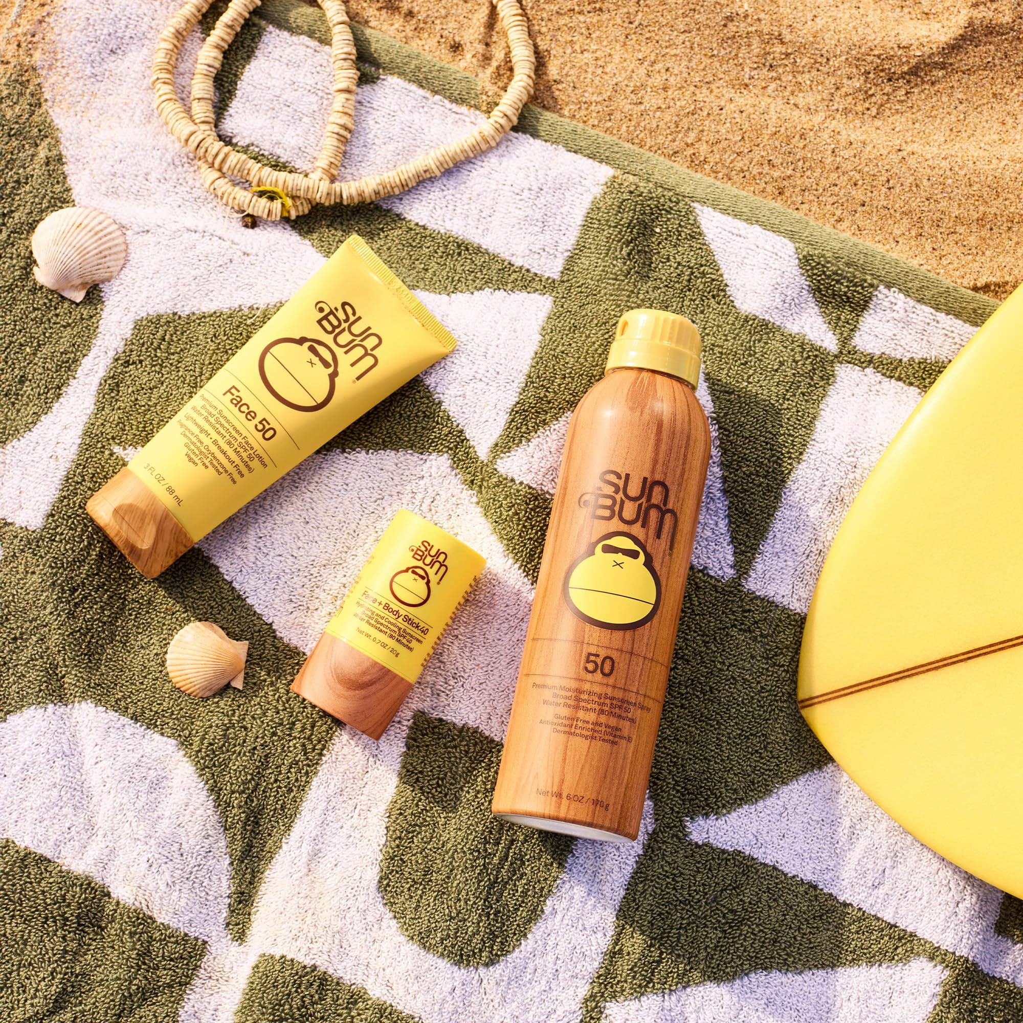 Sun Bum stick by pool highlighting water-resistant, active use benefit