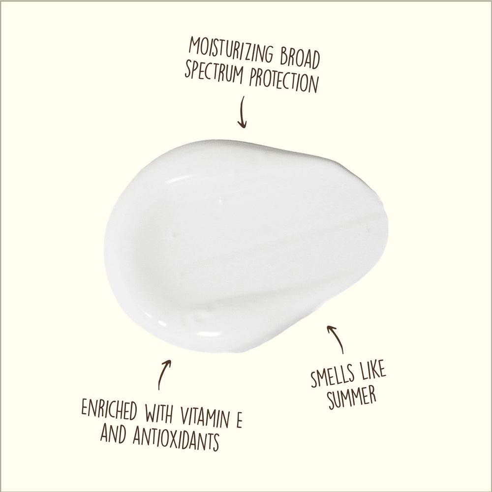 Sun Bum lotion texture close-up illustrating lightweight moisturizing finish