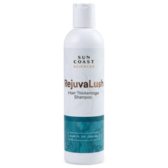 Sun Coast Sciences RejuvaLush front bottle showing clean design and benefit
