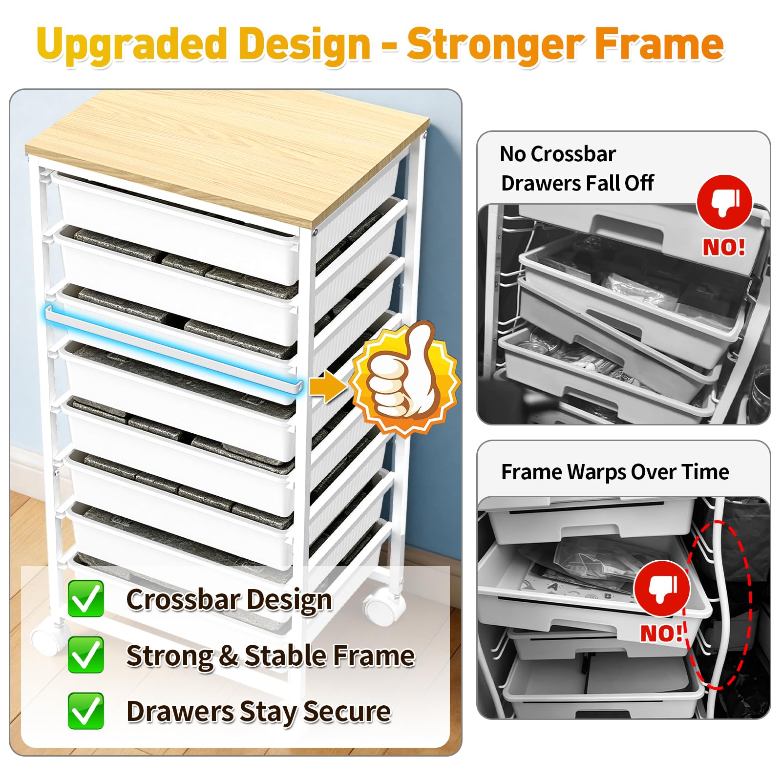 SUNALLY open drawer showing storage capacity and easy access to supplies