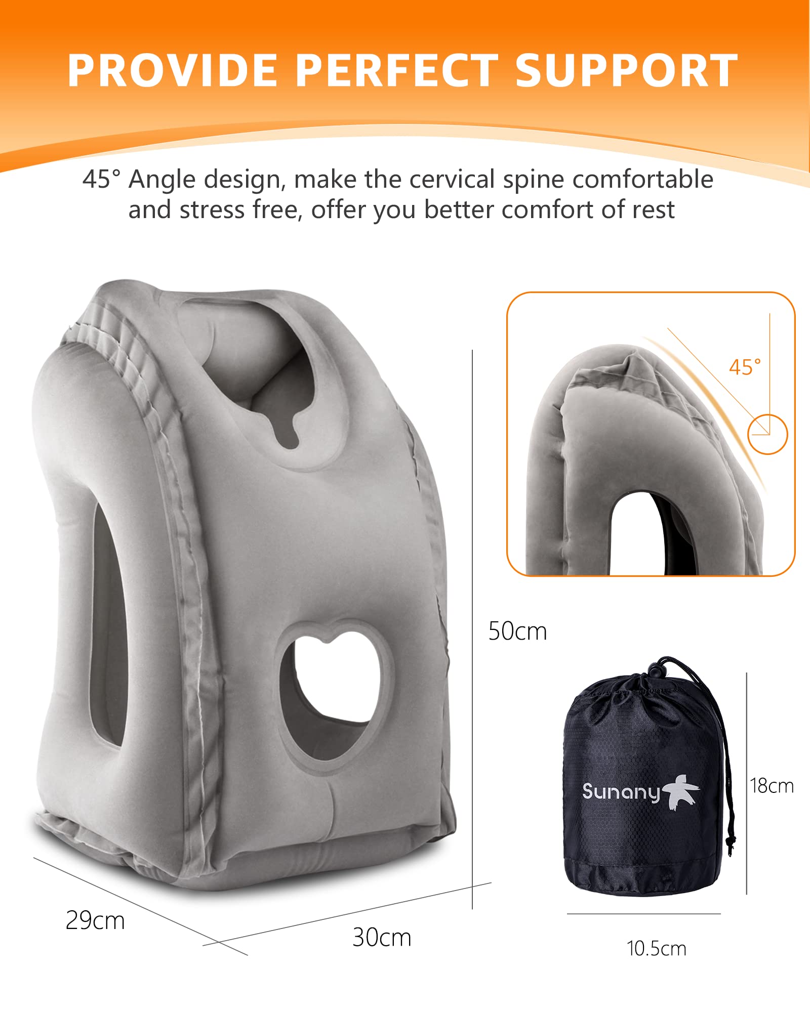 Sunany included eye mask earplugs and drawstring bag organized for light and noise blocking