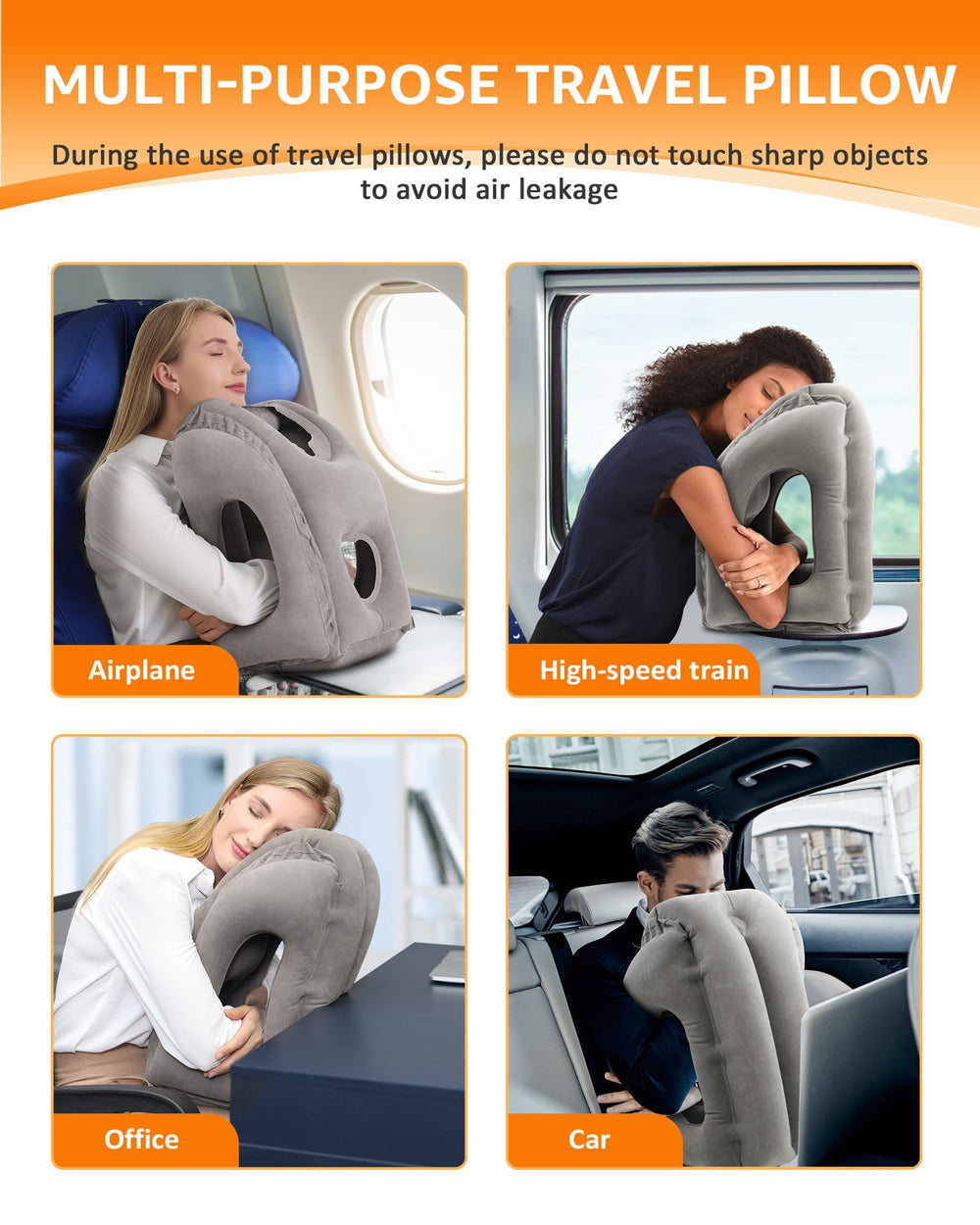 Sunany pillow beside smartphone showing compact scale and luggage-friendly portability