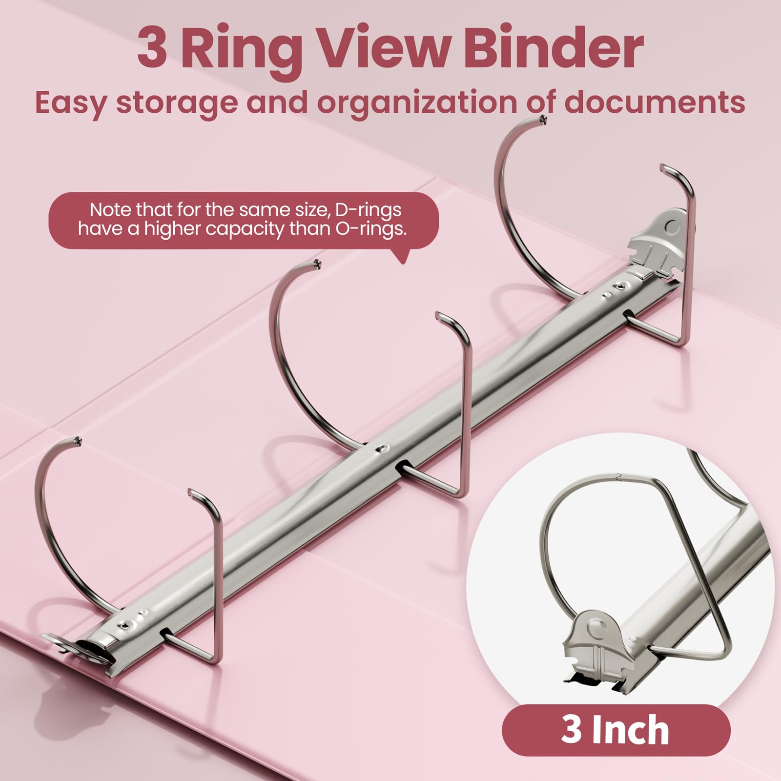 SUNEE d-ring mechanism close-up for secure page alignment benefit