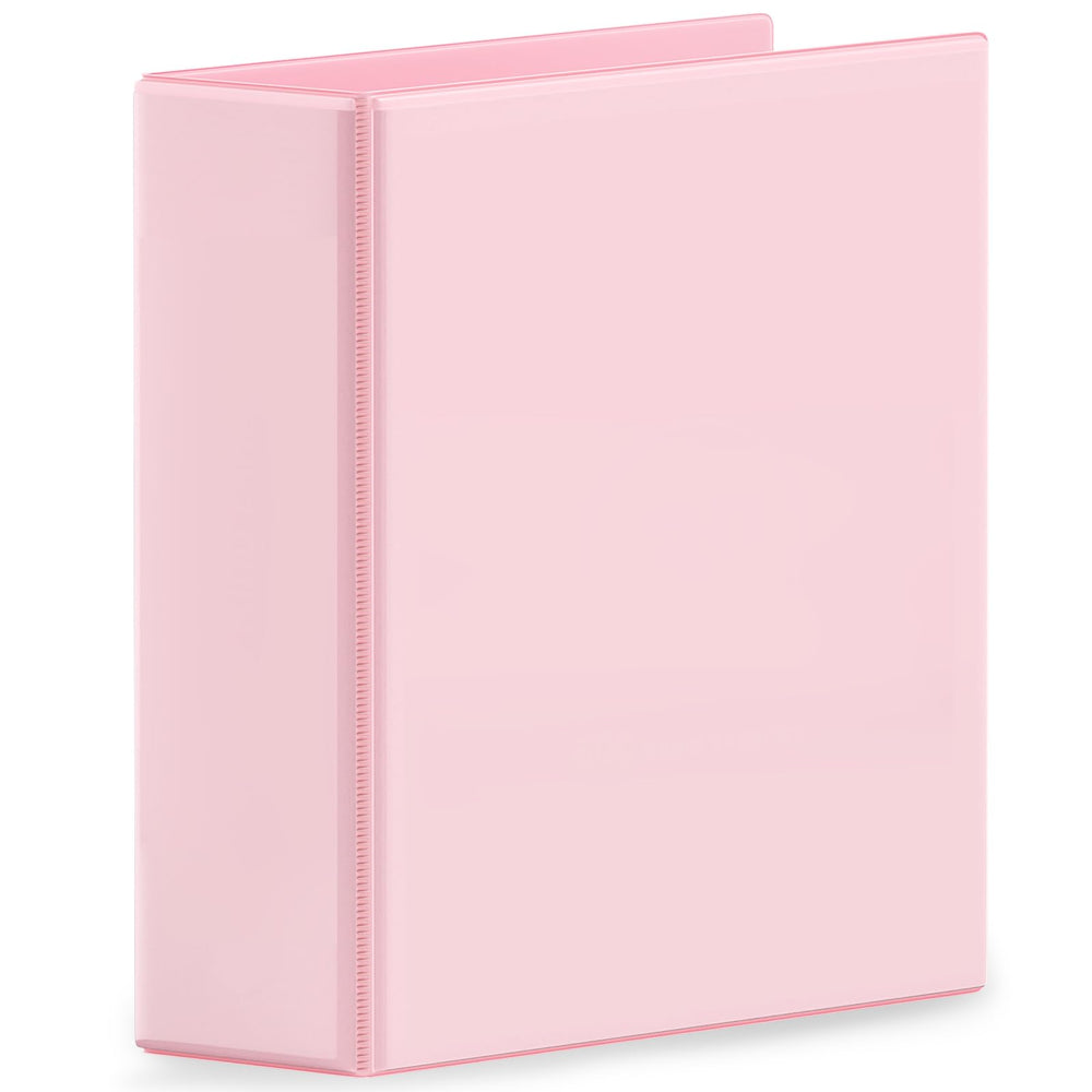 SUNEE front clear view binder showing customizable cover and pink color for visibility