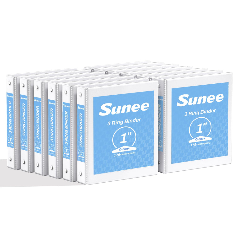 SUNEE clear-view binder front cover showing customizable insert for quick identification