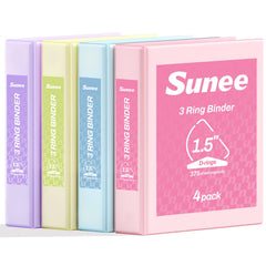 SUNEE binder front cover clear view showing a customizable label and neat presentation