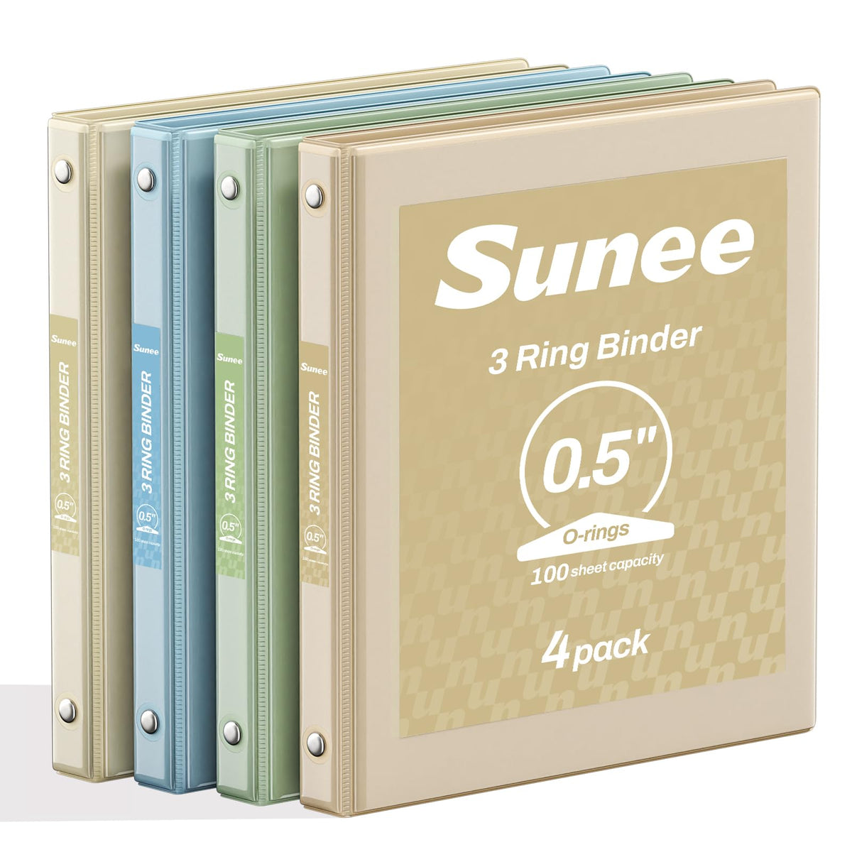 SUNEE clear front cover view showing customizable title and benefit