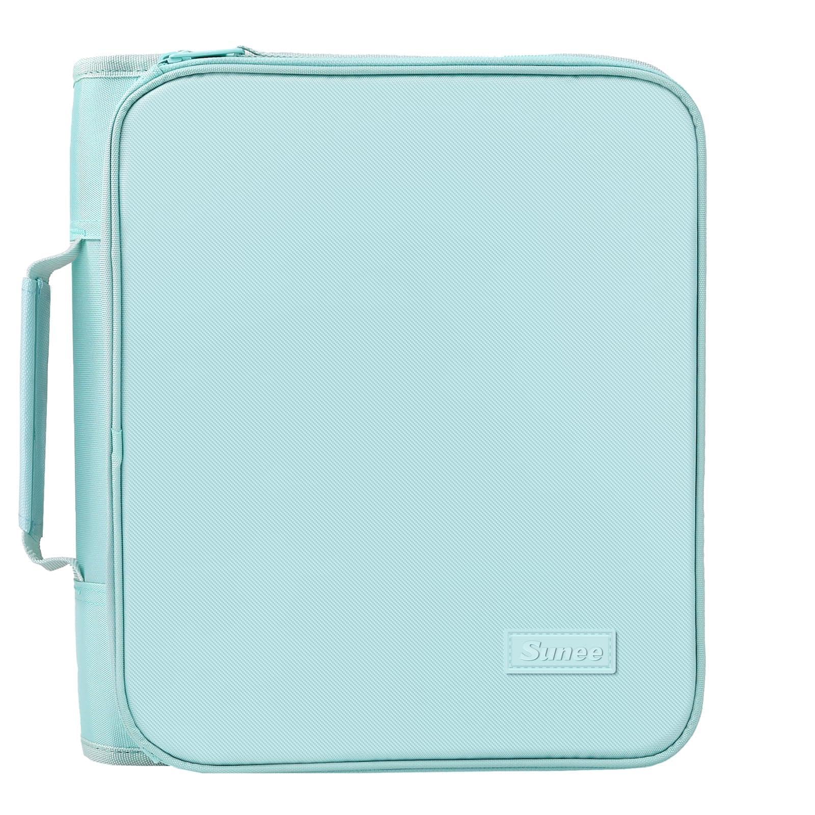 SUNEE front view of zippered binder showing secure closure and organized look