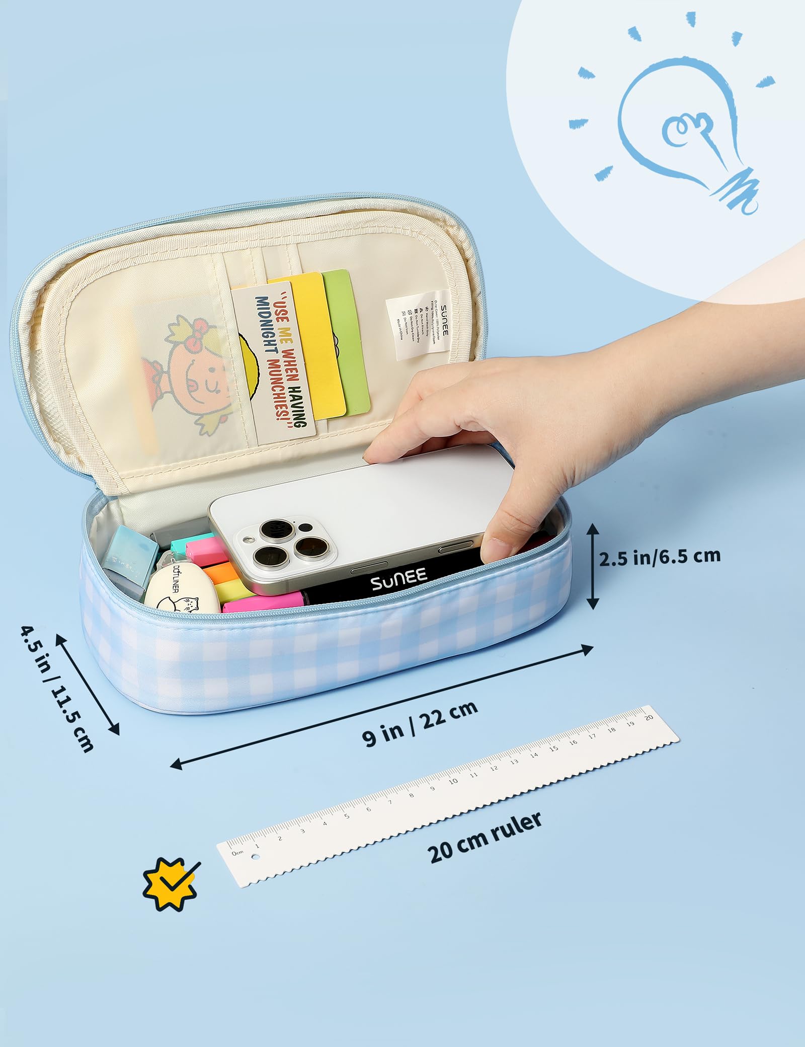 SUNEE in backpack showing compact size and travel convenience