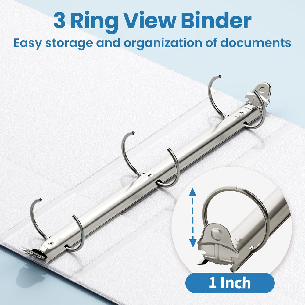 SUNEE binder interior showing two pockets and three rings to secure documents
