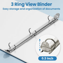 SUNEE open binder interior pockets holding unpunched papers securely