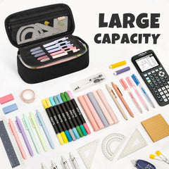 SUNEE open main compartment with ruler and calculator for reliable capacity