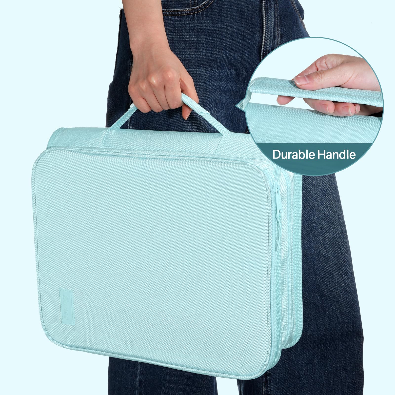 SUNEE binder beside a notebook to show scale and roomy 500-sheet capacity