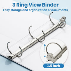 SUNEE three-ring mechanism closeup with smooth release for safe use