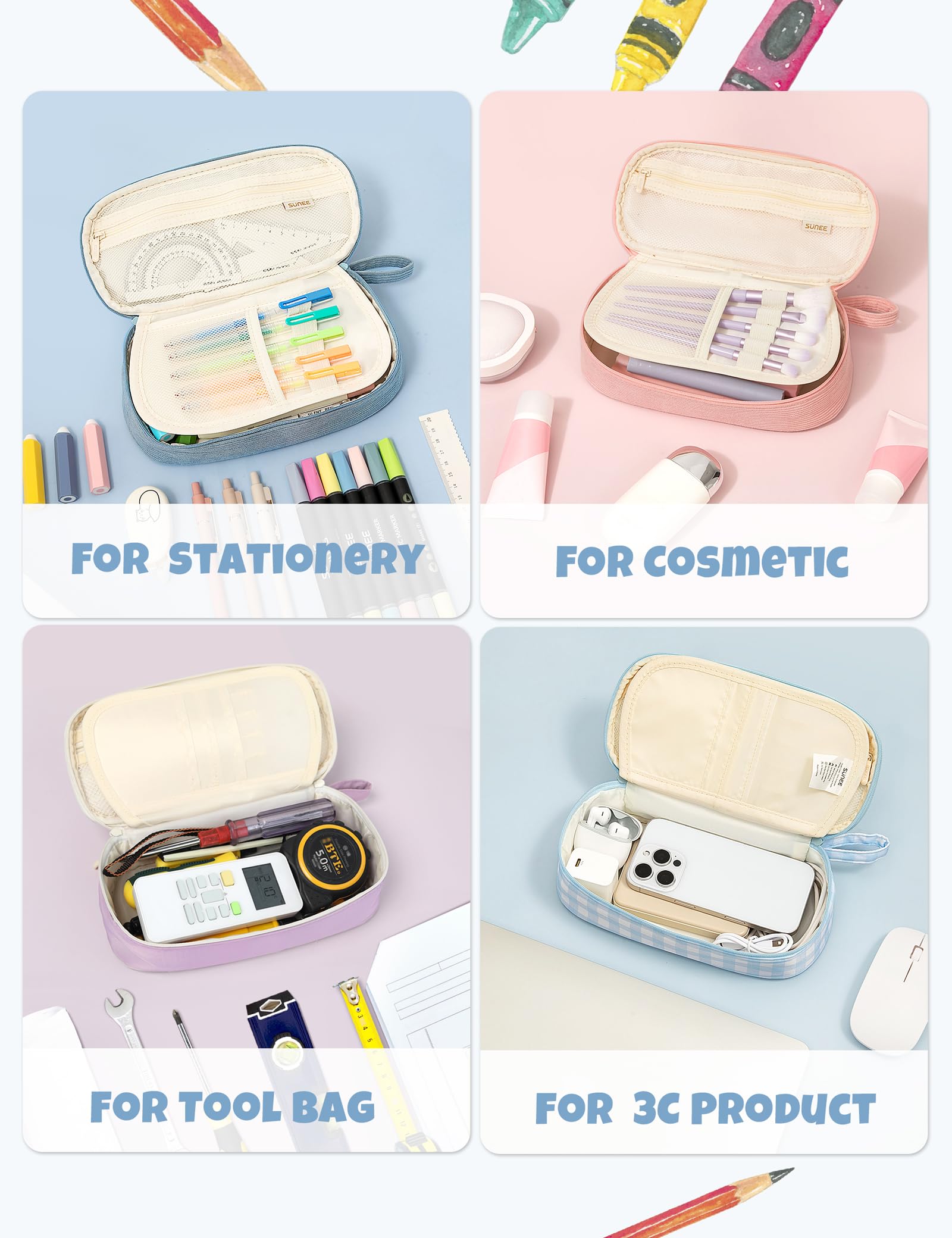 SUNEE used as makeup bag demonstrating versatile everyday use