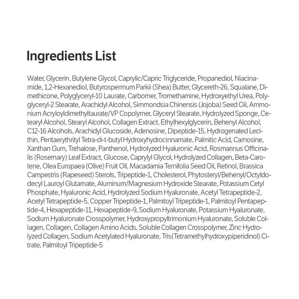 SUNGBOON EDITOR ingredients label showing actives for firm-looking skin benefit
