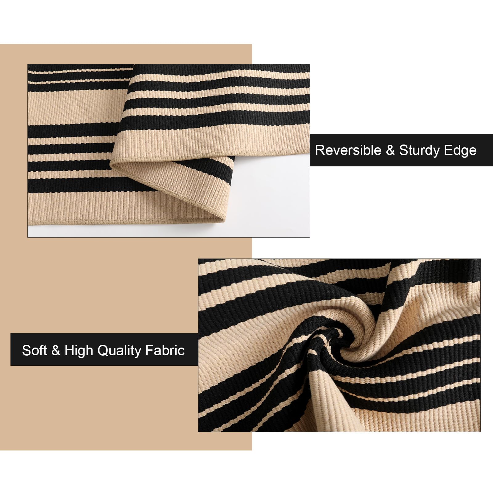 Sungea care label and fibers showing machine-washable convenience