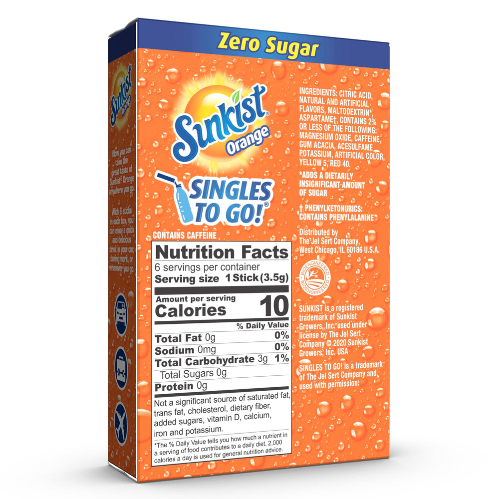SINGLES TO GO! close-up of single stick packet highlighting easy tear-and-use benefit