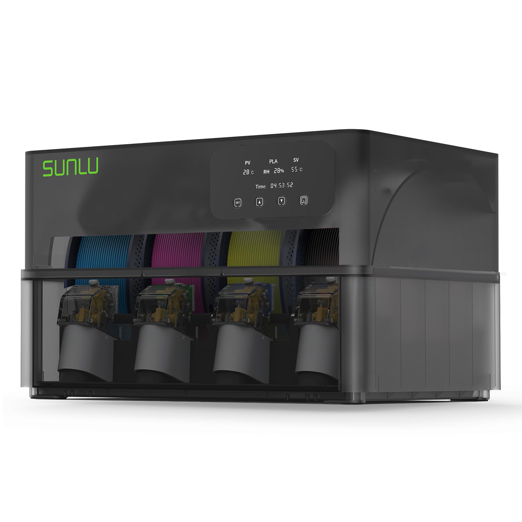 SUNLU AMS Heater front view showing compact heated lid and sturdy finish for reliable drying