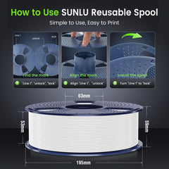 SUNLU color array flat lay showing ten vibrant filament options for projects