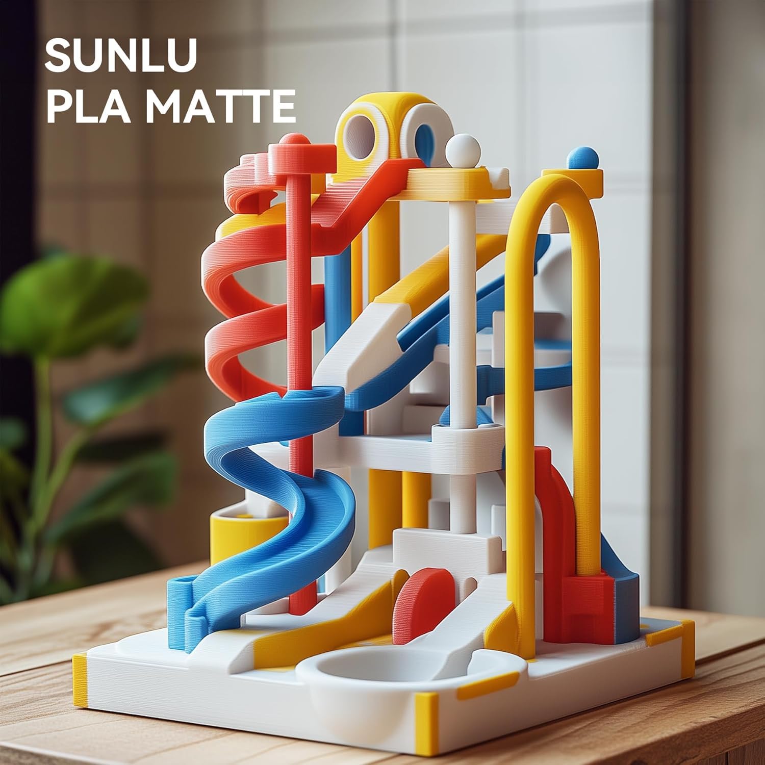 SUNLU spool mounted on FDM printer, showing reliable feeding during production