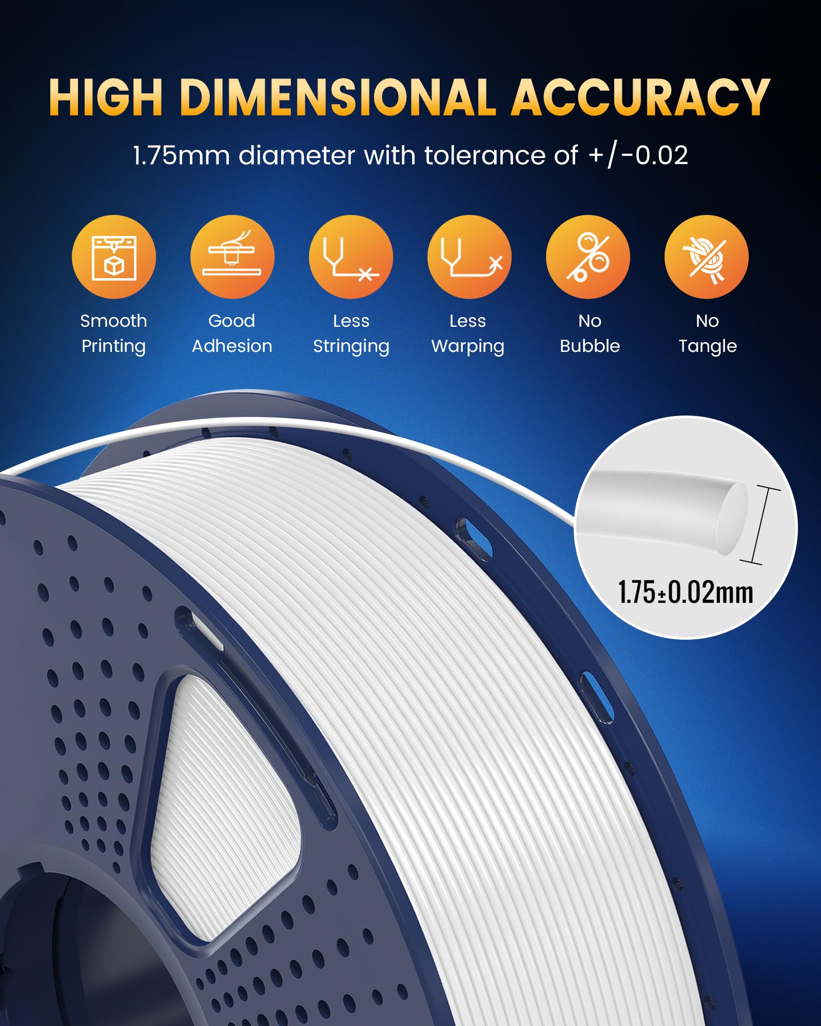 SUNLU spool beside ruler showing 195mm diameter and 57mm width for scale compatibility