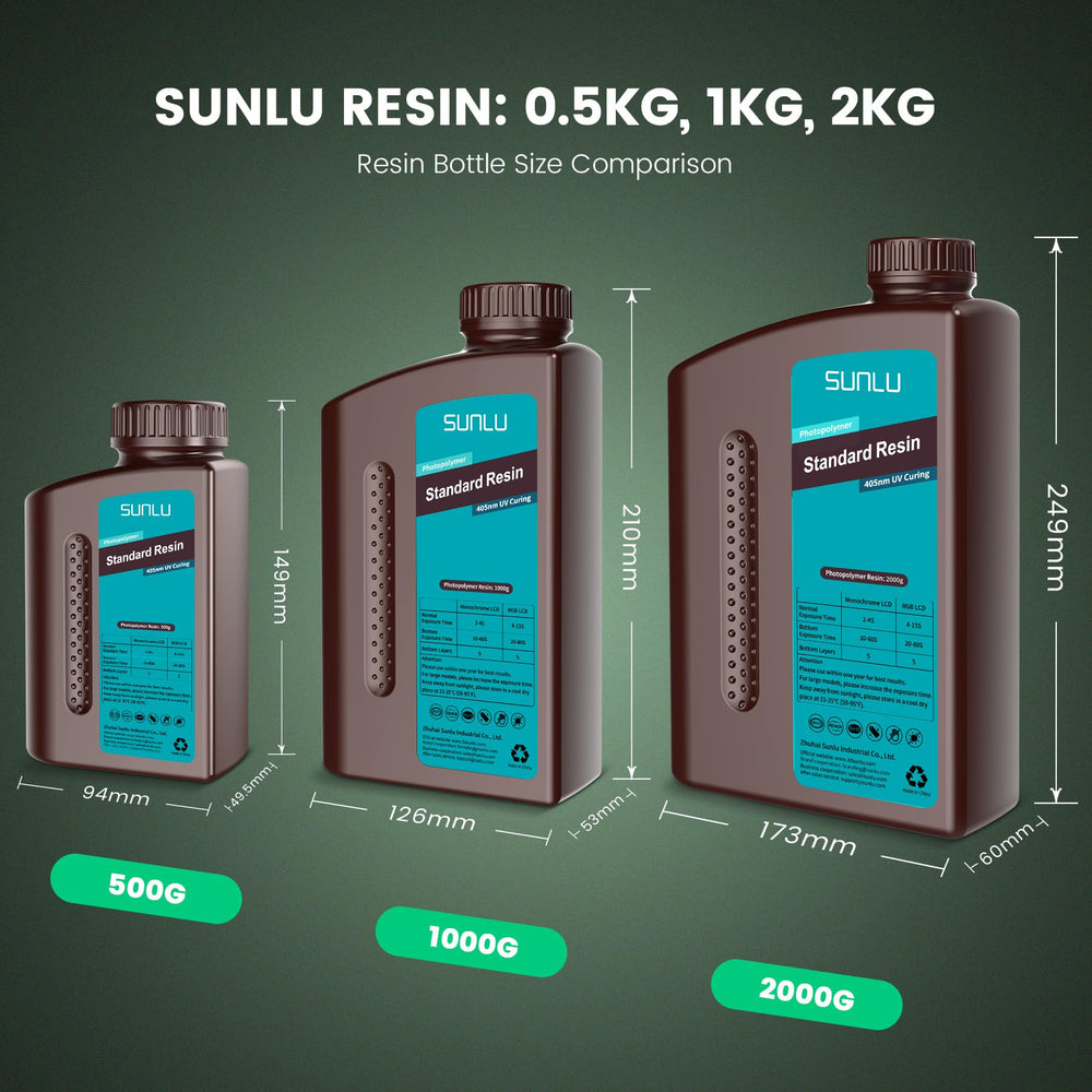 SUNLU resin in printer vat showing compatibility with LCD/DLP/SLA printing workflow