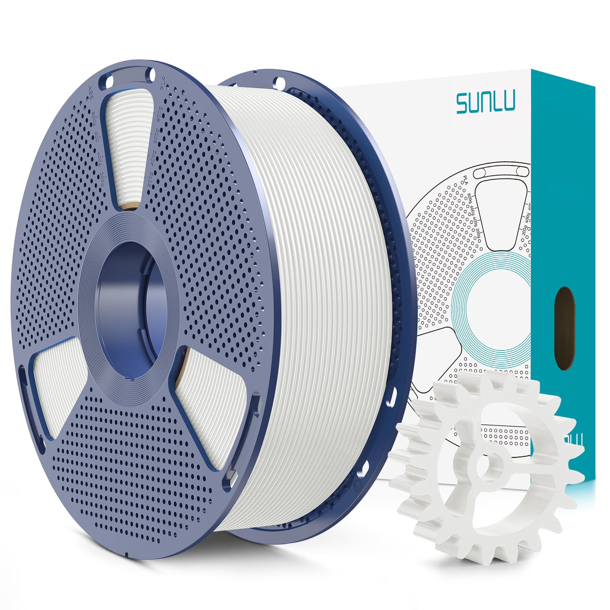 SUNLU spool front view showing neat winding and ready-to-use benefit