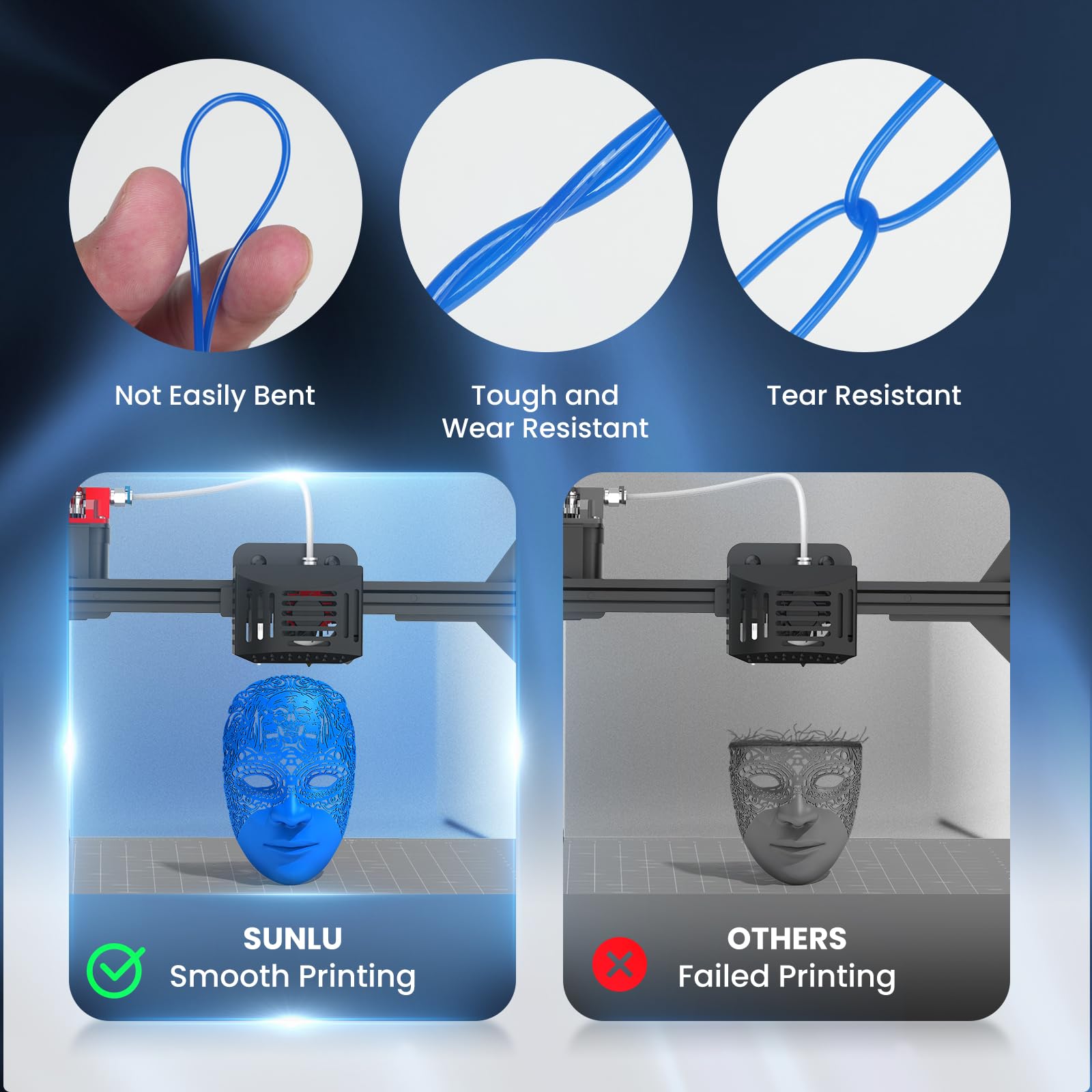 SUNLU printed black phone case demonstrating durable, flexible protection and clean finish