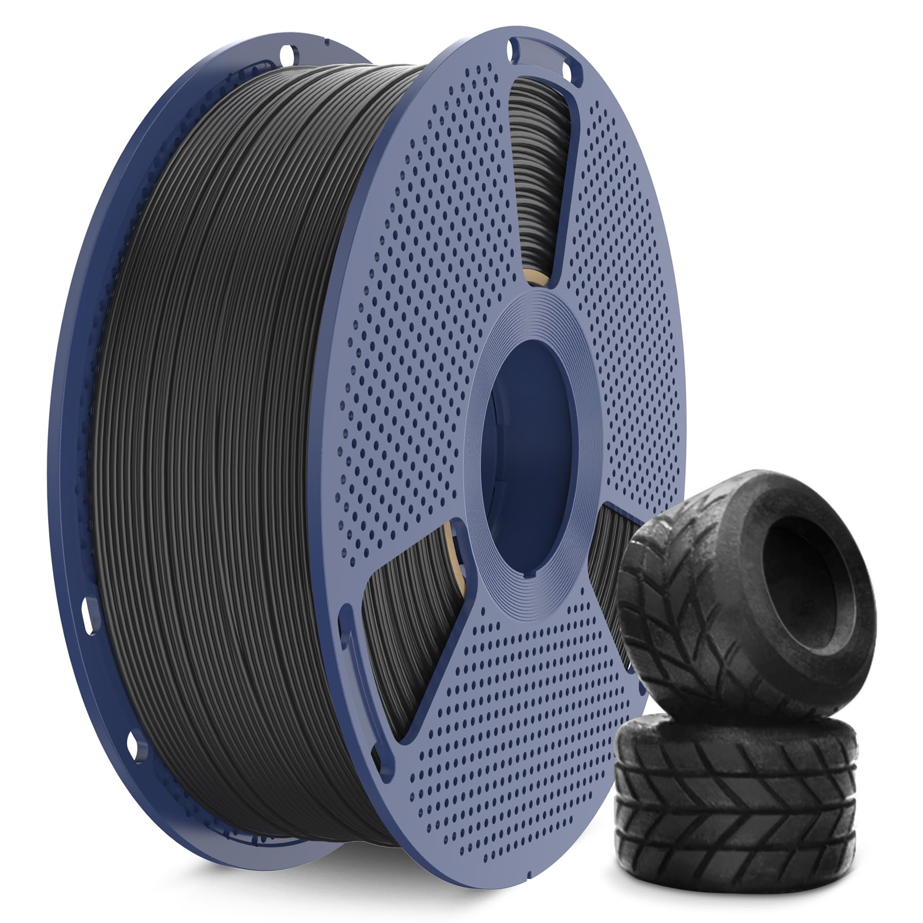 SUNLU filament spool side profile displaying neat winding and ready-to-use reliability