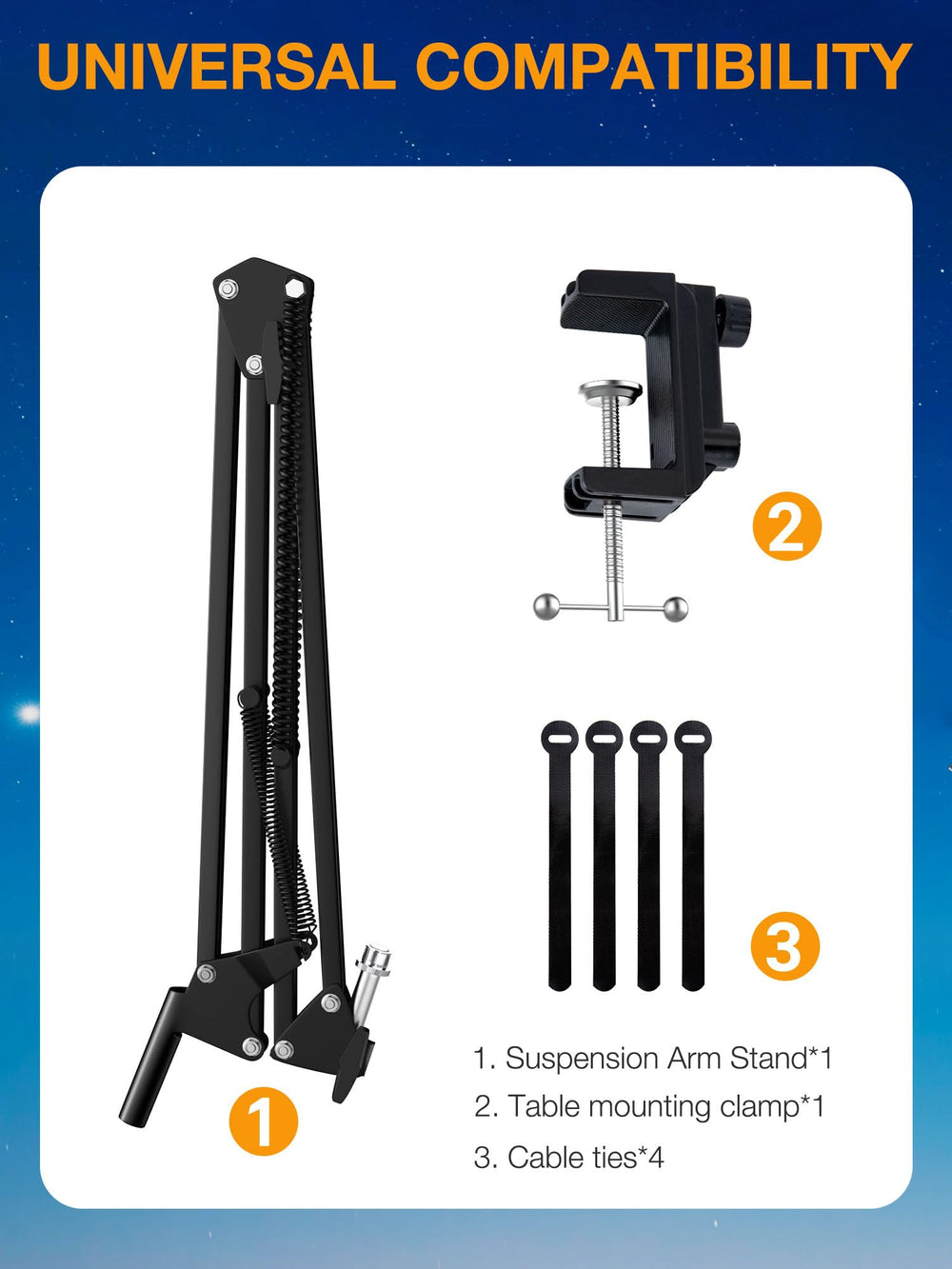 SUNMON cable management clips guiding mic cable neatly for tidy setup