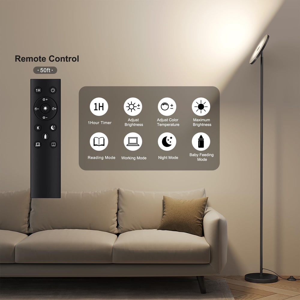 SUNMORY lamp styled in living room creating cozy, adjustable ambiance