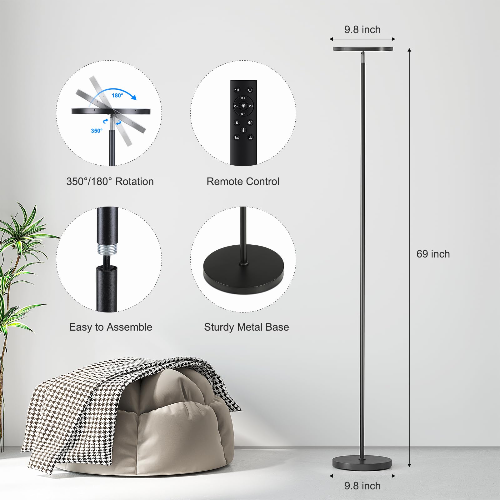 SUNMORY remote in hand demonstrating easy control and convenience