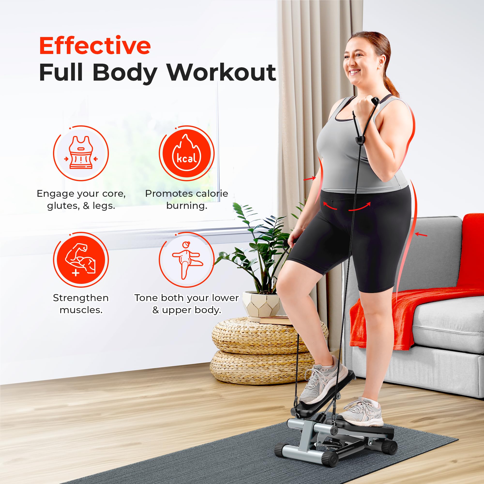 Sunny Health & Fitness pedal texture close-up for secure grip and confidence