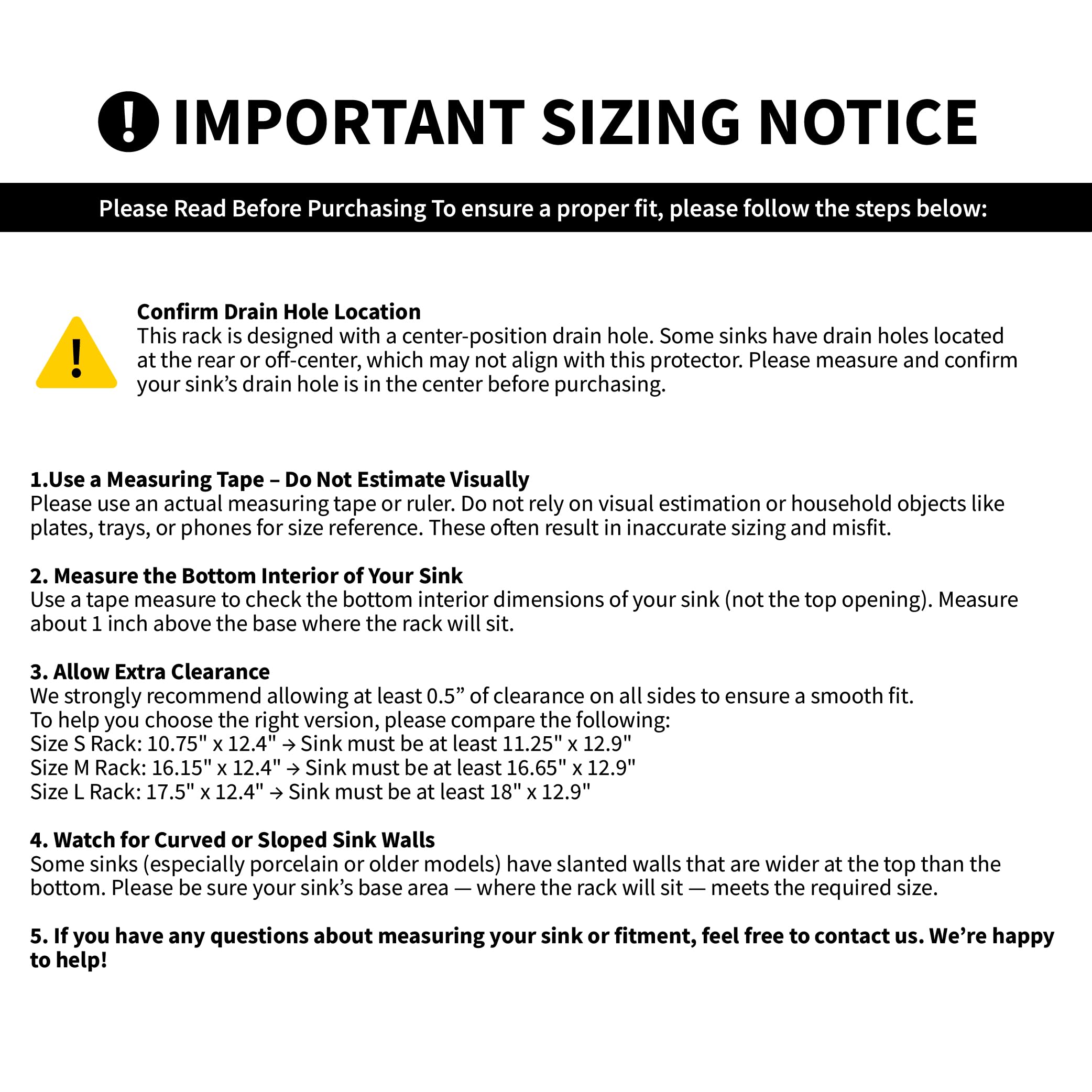 SunnyPoint rubber feet detail preventing slips and protecting sink surface