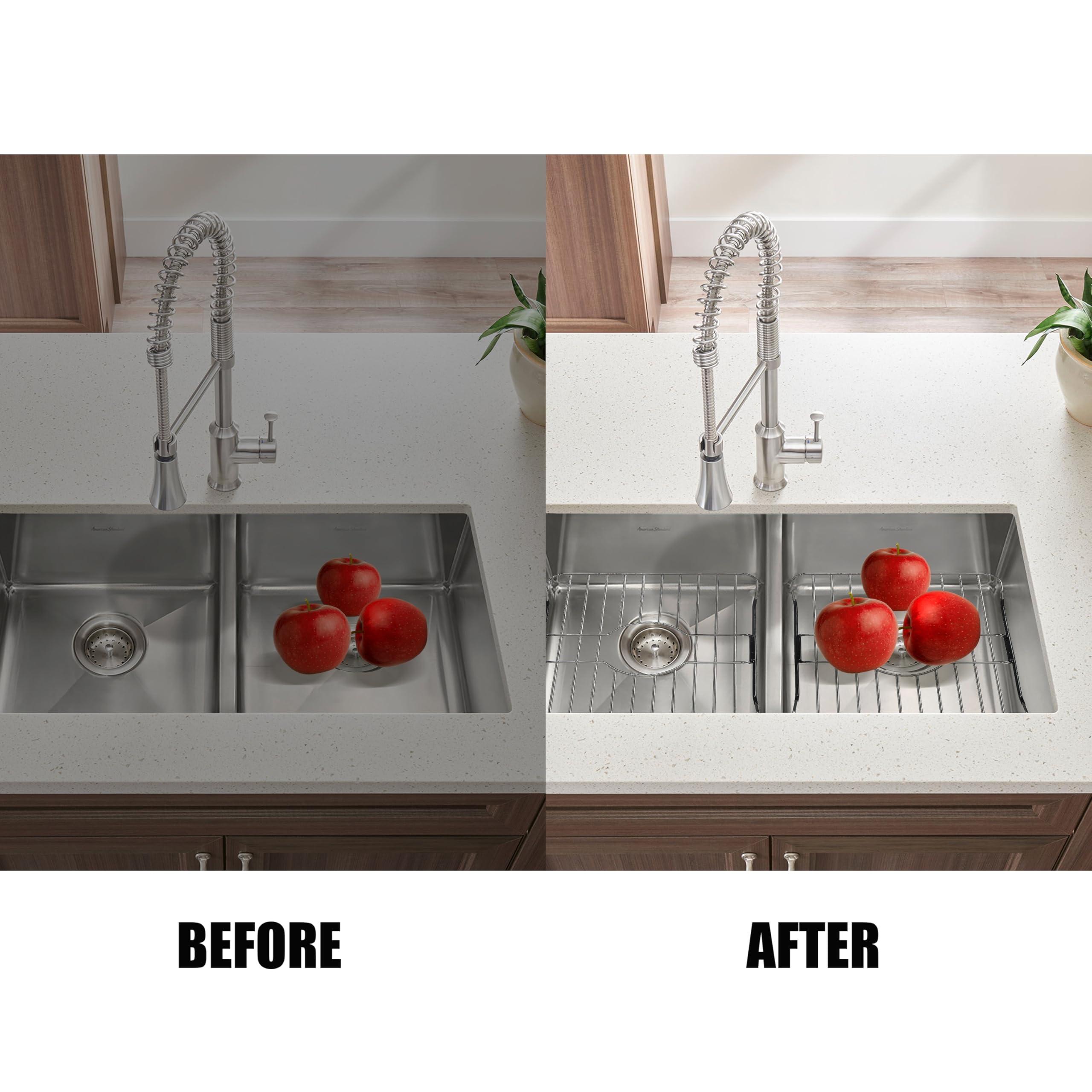 SunnyPoint side profile showing low-profile height to fit most sink basins