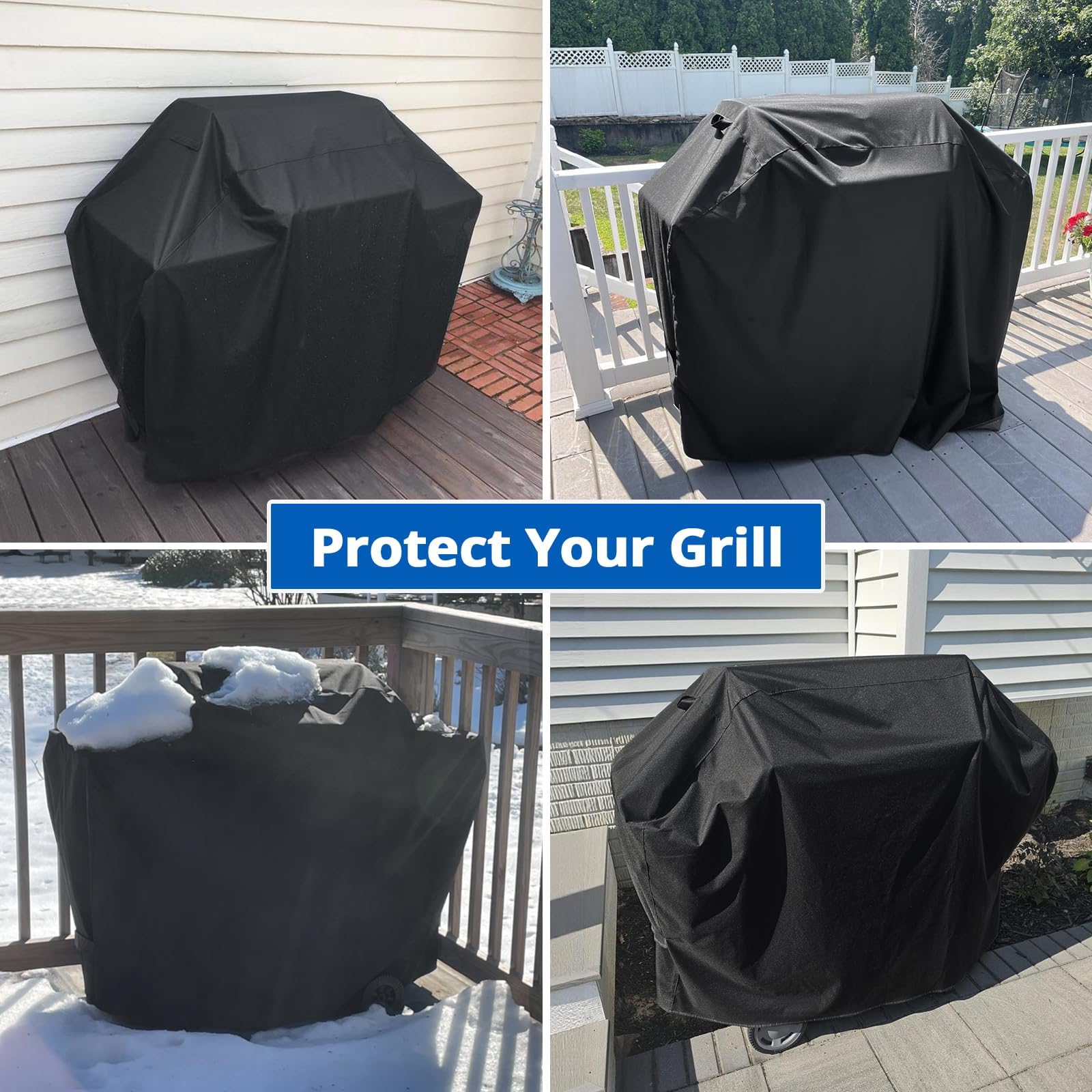 SunPatio covered grill in backyard protecting from weather