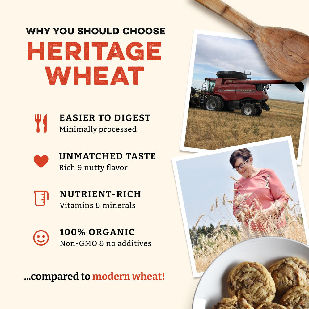 Pouring Sunrise Flour Mill flour into bowl illustrating fresh-milled benefit