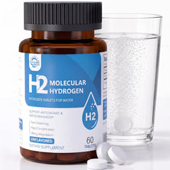 Sunshine & Rain front packaging showing 60 tablets and 12 PPM hydrogen benefit