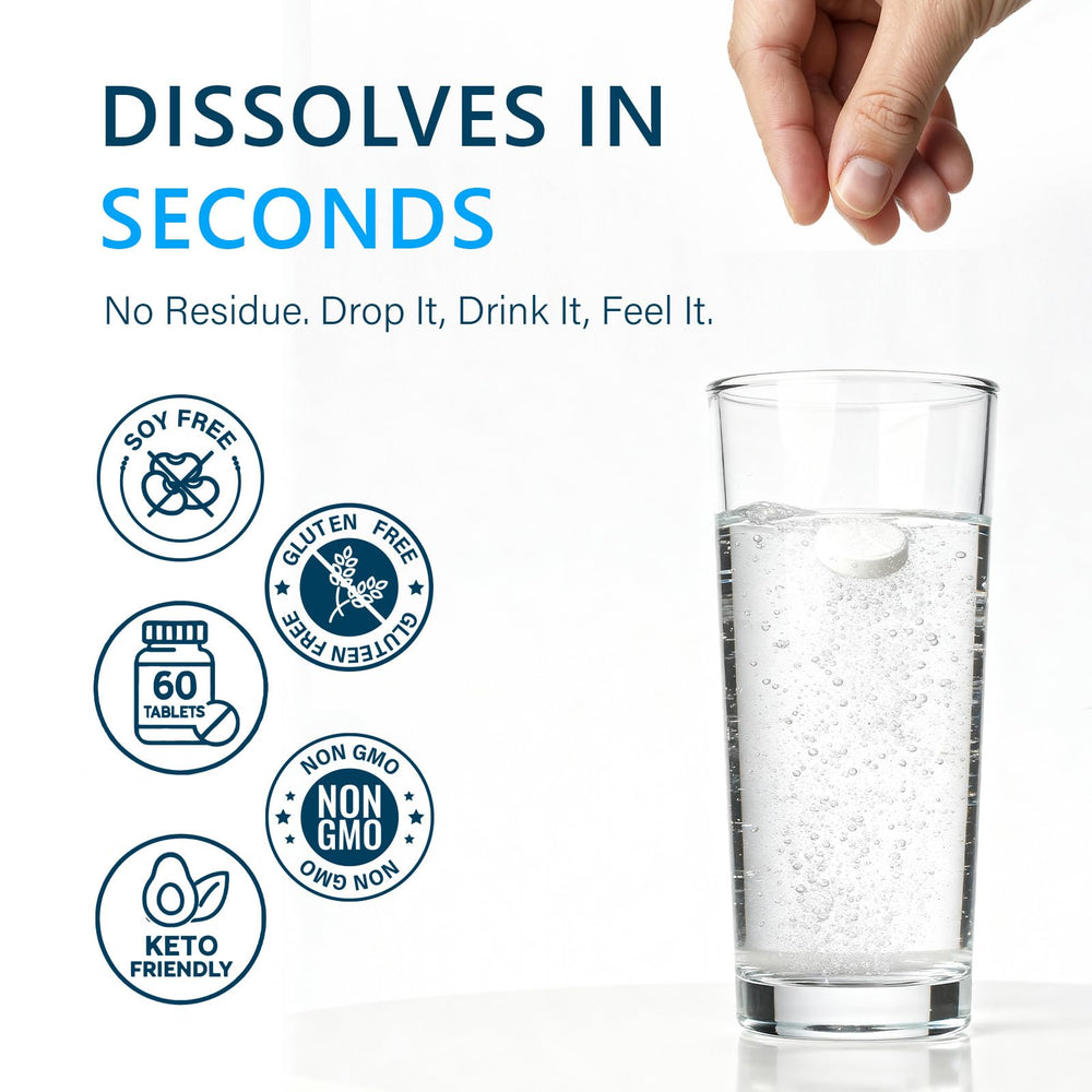 Sunshine & Rain tablet dissolved in gym water bottle for post-workout convenience