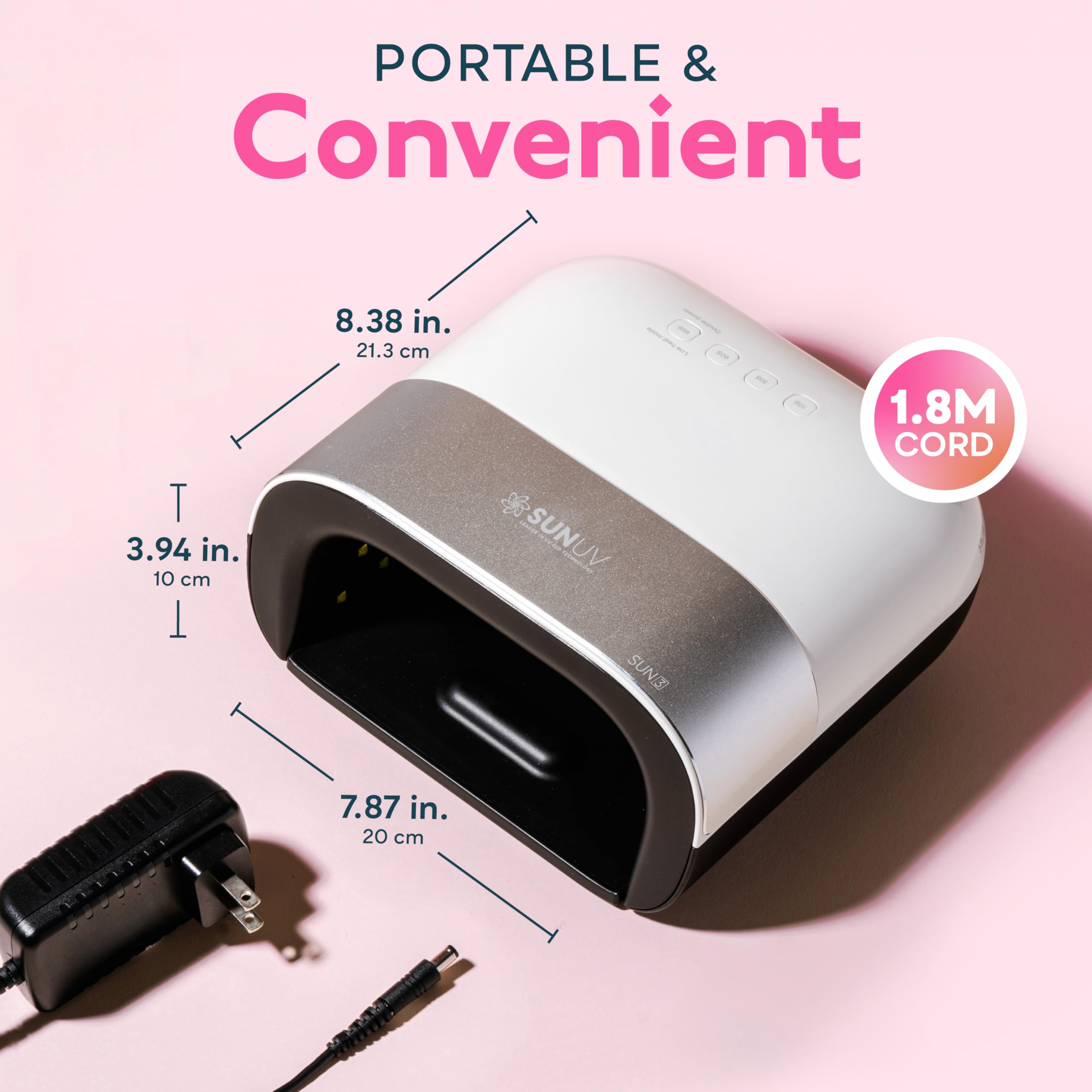 SUNUV SUN3 curing five fingernails at once for efficient salon work