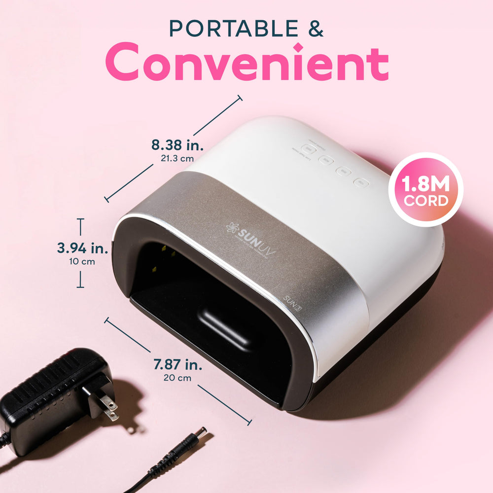 SUNUV SUN3 curing five fingernails at once for efficient salon work