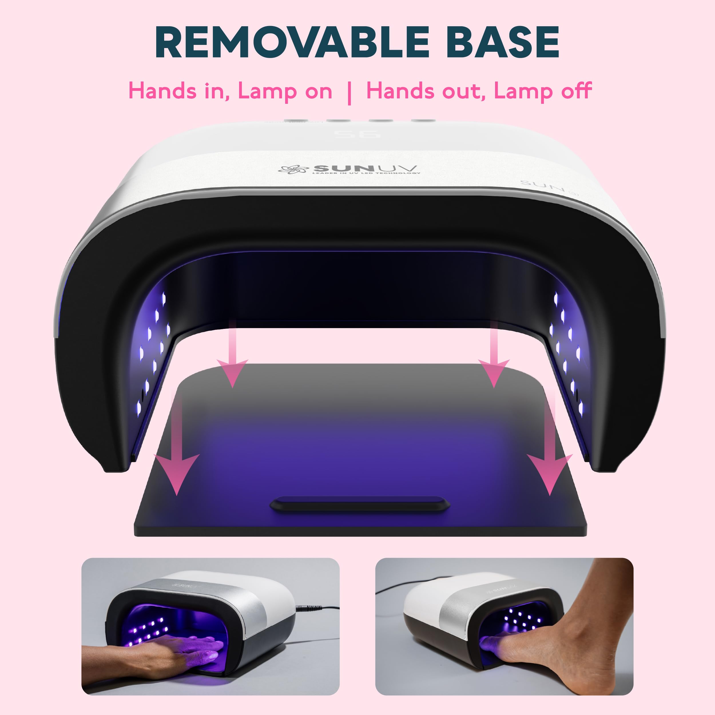 SUNUV SUN3 sensor in use with hand insertion for automatic activation