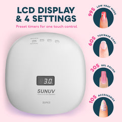 SUNUV SUN4 36 LEDs top-down revealing even light spread