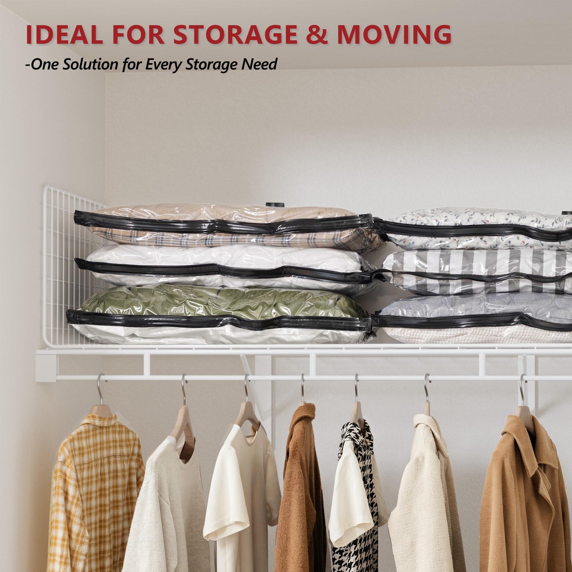 SUOCO vacuum bags neatly packed inside a suitcase illustrating organized travel and more carry-on space