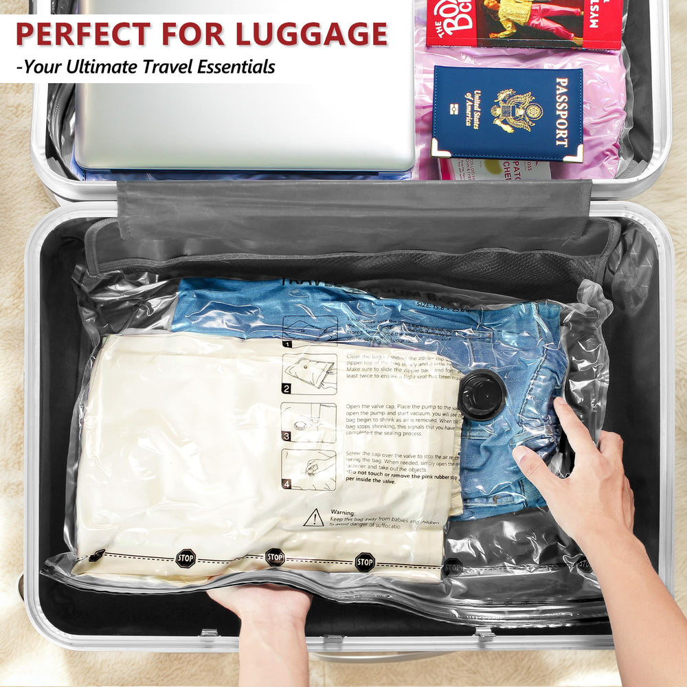 SUOCO bag beside a boarding pass to show scale and travel-friendly dimensions for quick packing