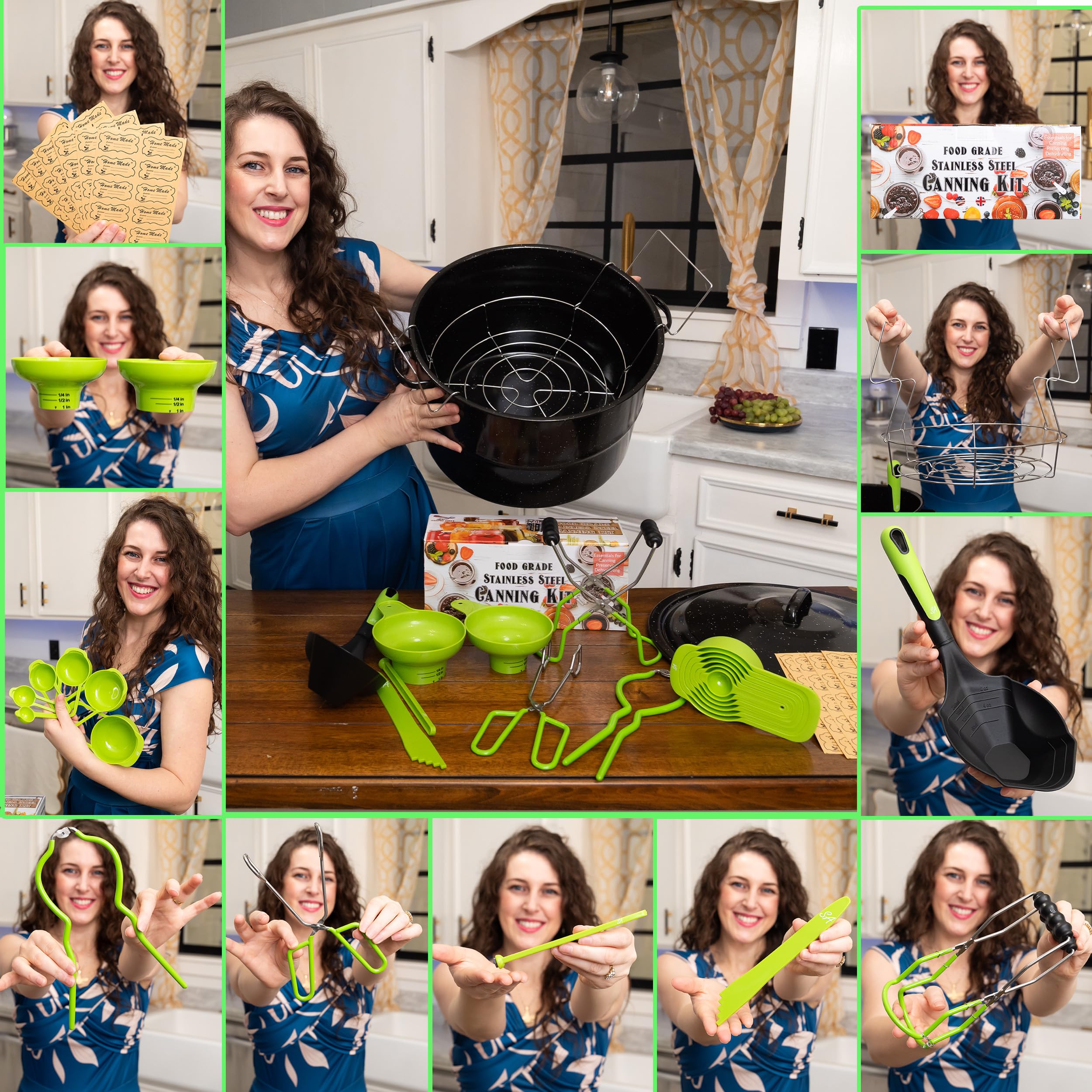 Supa Ant large canning scoop and six measuring cups for faster, accurate filling