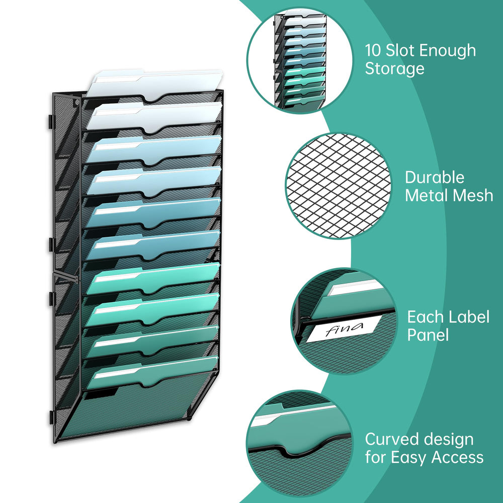 SUPEASY pocket label panel close-up with clear labels for fast sorting and retrieval