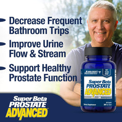 SUPER BETA PROSTATE close-up of key plant-based ingredients and benefit